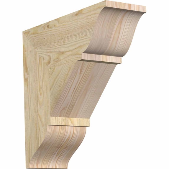 Ekena Millwork 6"W x 18"D x 18"H Traditional Traditional Rough Sawn Bracket, Douglas Fir