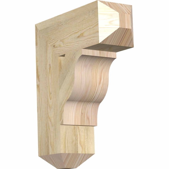 Ekena Millwork 6"W x 18"D x 22"H Funston Craftsman Rough Sawn Bracket, Douglas Fir