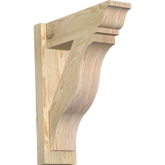 Ekena Millwork 6"W x 18"D x 22"H Funston Rough Sawn Traditional Outlooker, Douglas Fir