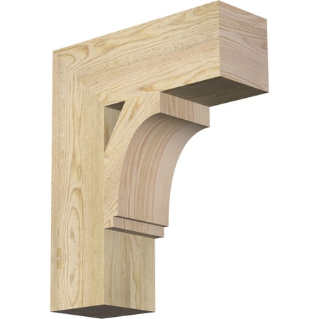 Ekena Millwork 6"W x 18"D x 22"H Imperial Block Rough Sawn Bracket, Douglas Fir