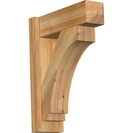 Ekena Millwork 6"W x 18"D x 22"H Imperial Rough Sawn Craftsman Outlooker, Western Red Cedar