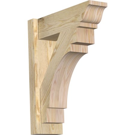Ekena Millwork 6"W x 18"D x 22"H Merced Rough Sawn Traditional Outlooker, Douglas Fir