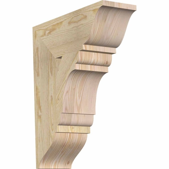 Ekena Millwork 6"W x 18"D x 22"H Olympic Traditional Rough Sawn Bracket, Douglas Fir