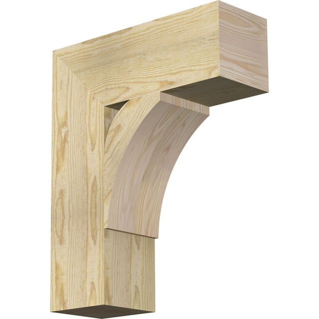 Ekena Millwork 6"W x 18"D x 22"H Thorton Block Rough Sawn Bracket, Douglas Fir
