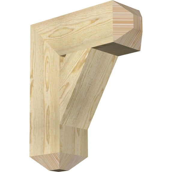 Ekena Millwork 6"W x 18"D x 22"H Traditional Craftsman Rough Sawn Bracket, Douglas Fir