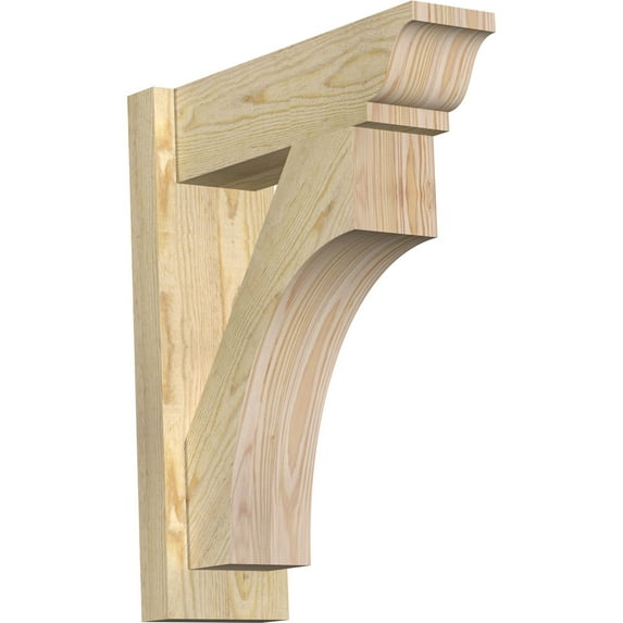 Ekena Millwork 6"W x 18"D x 22"H Westlake Rough Sawn Traditional Outlooker, Douglas Fir