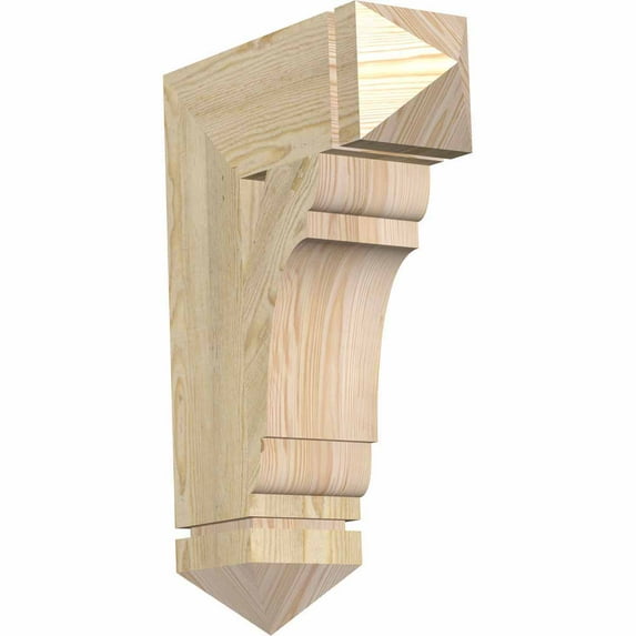 Ekena Millwork 6"W x 18"D x 26"H Olympic Arts & Crafts Rough Sawn Bracket, Douglas Fir