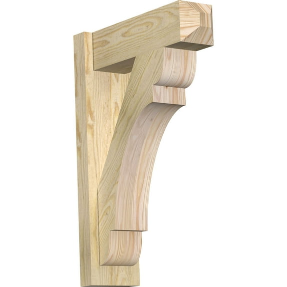 Ekena Millwork 6"W x 18"D x 26"H Olympic Rough Sawn Craftsman Outlooker, Douglas Fir