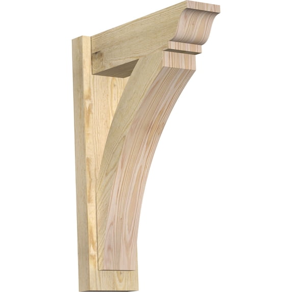 Ekena Millwork 6"W x 18"D x 26"H Thorton Rough Sawn Traditional Outlooker, Douglas Fir