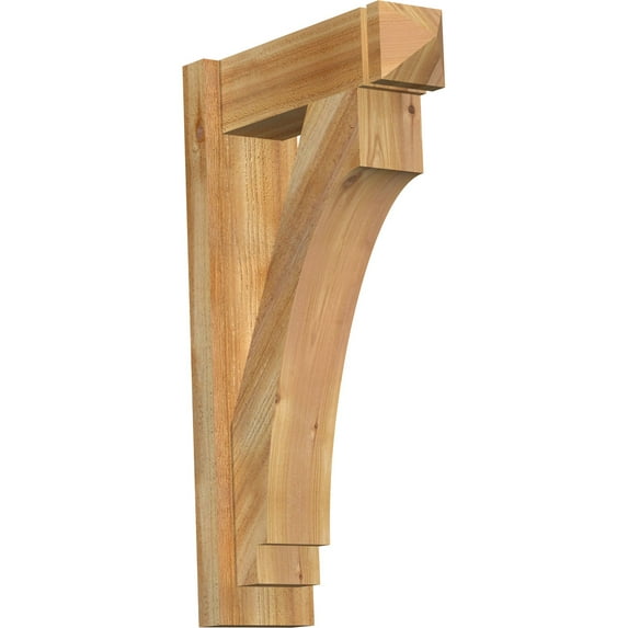 Ekena Millwork 6"W x 18"D x 30"H Imperial Rough Sawn Arts and Crafts Outlooker, Western Red Cedar