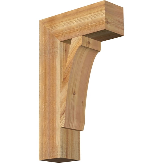 Ekena Millwork 6"W x 18"D x 30"H Legacy Block Rough Sawn Bracket, Western Red Cedar