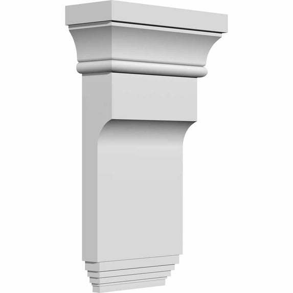 Ekena Millwork 6"W x 2"D x 10 3/8"H Edwards Smooth Bracket