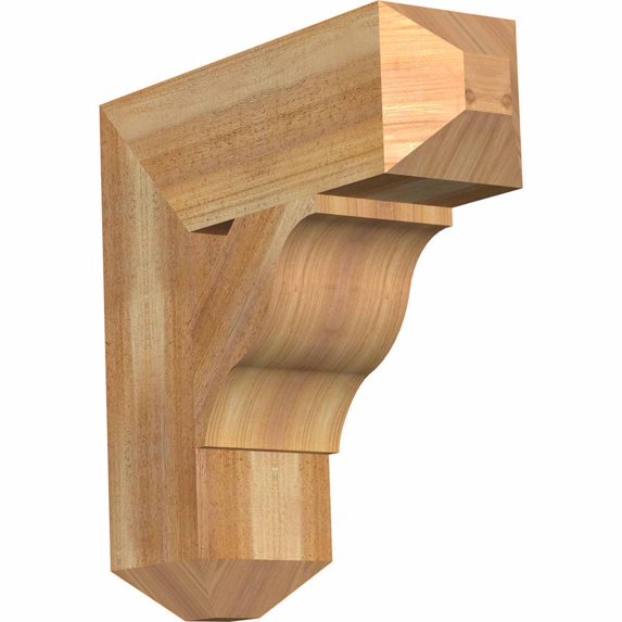 Ekena Millwork 6"W x 20"D x 20"H Funston Craftsman Rough Sawn Bracket, Western Red Cedar
