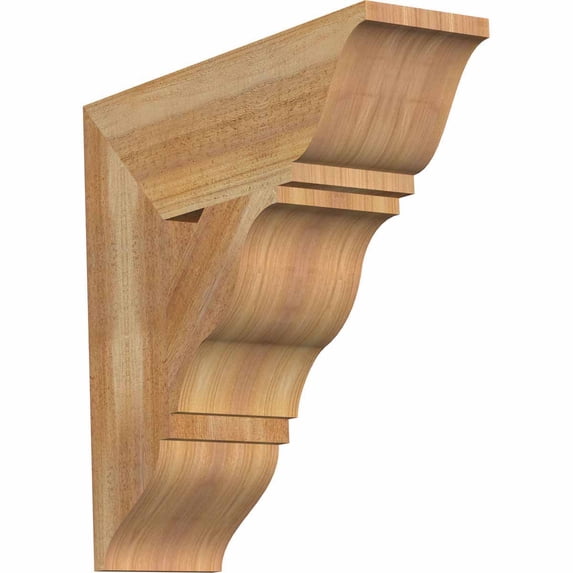 Ekena Millwork 6"W x 20"D x 20"H Funston Traditional Rough Sawn Bracket, Western Red Cedar