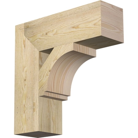 Ekena Millwork 6"W x 20"D x 20"H Imperial Block Rough Sawn Bracket, Douglas Fir