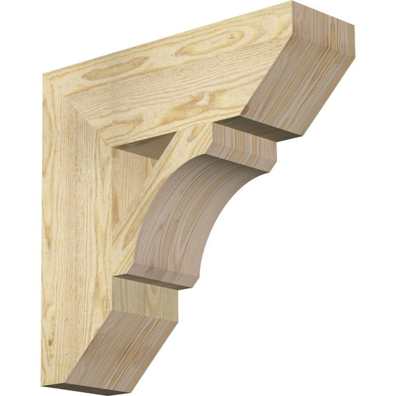 Ekena Millwork 6"W x 20"D x 20"H Legacy Slat Rough Sawn Bracket, Douglas Fir