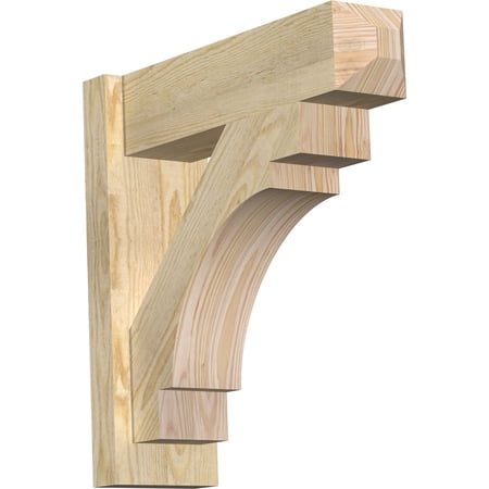 Ekena Millwork 6"W x 20"D x 20"H Merced Rough Sawn Craftsman Outlooker, Douglas Fir