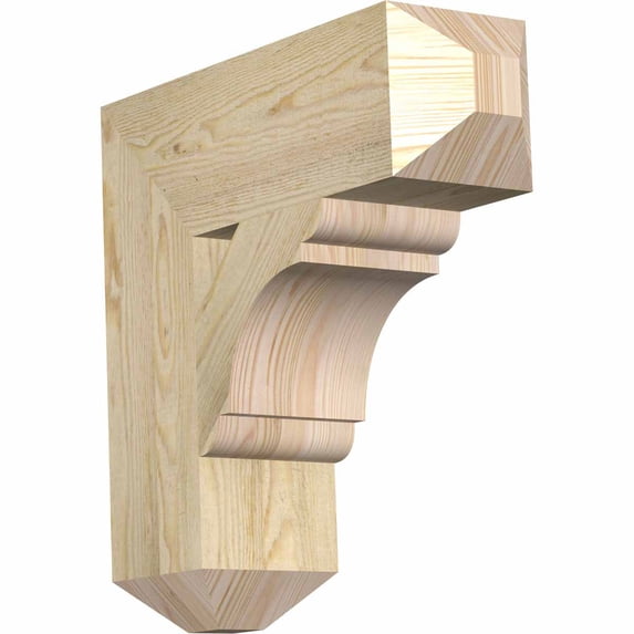 Ekena Millwork 6"W x 20"D x 20"H Olympic Craftsman Rough Sawn Bracket, Douglas Fir