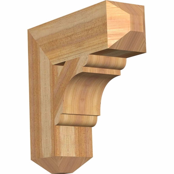 Ekena Millwork 6"W x 20"D x 20"H Olympic Craftsman Rough Sawn Bracket, Western Red Cedar