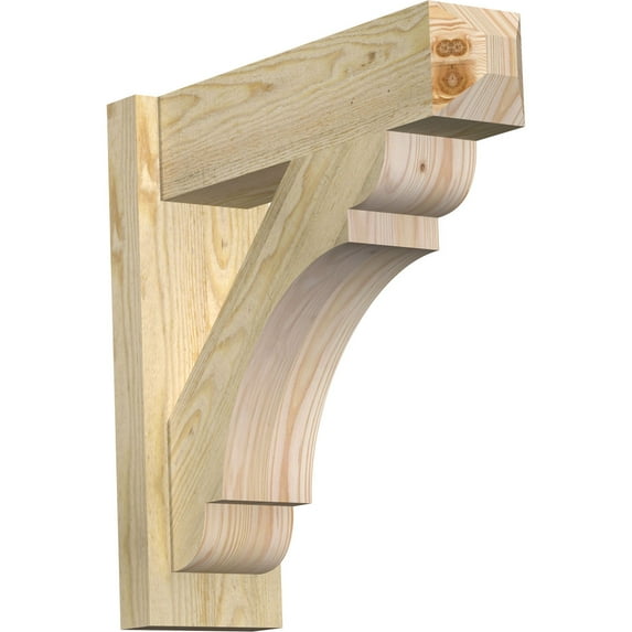 Ekena Millwork 6"W x 20"D x 20"H Olympic Rough Sawn Craftsman Outlooker, Douglas Fir