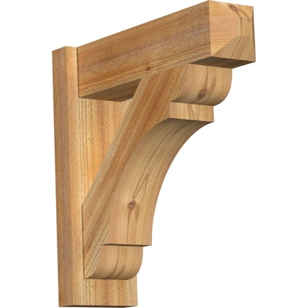 Ekena Millwork 6"W x 20"D x 20"H Olympic Rough Sawn Craftsman Outlooker, Western Red Cedar