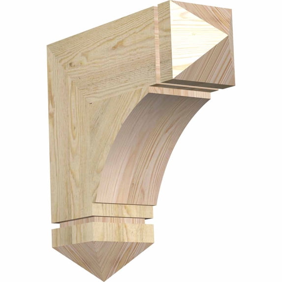 Ekena Millwork 6"W x 20"D x 20"H Thorton Arts & Crafts Rough Sawn Bracket, Douglas Fir