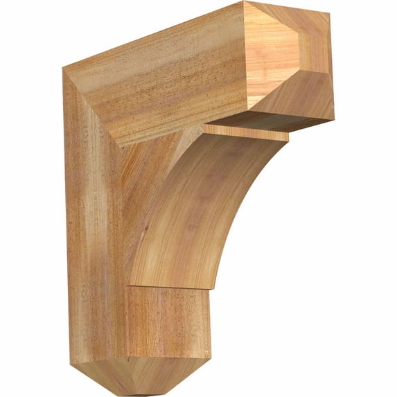 Ekena Millwork 6"W x 20"D x 20"H Thorton Craftsman Rough Sawn Bracket, Western Red Cedar