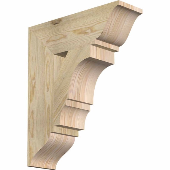 Ekena Millwork 6"W x 20"D x 24"H Balboa Traditional Rough Sawn Bracket, Douglas Fir