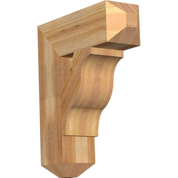 Ekena Millwork 6"W x 20"D x 24"H Funston Craftsman Rough Sawn Bracket, Western Red Cedar