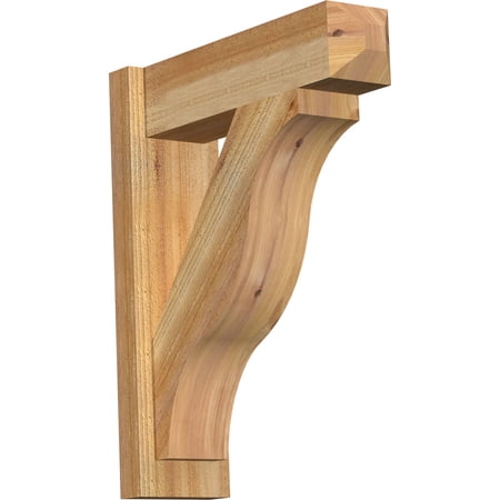 Ekena Millwork 6"W x 20"D x 24"H Funston Rough Sawn Craftsman Outlooker, Western Red Cedar