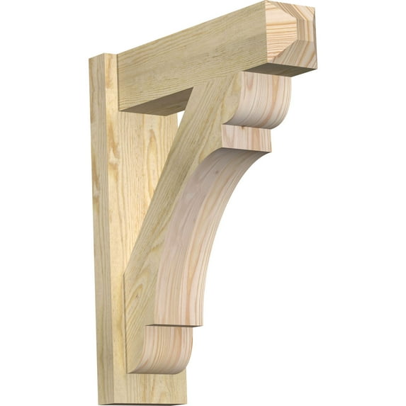 Ekena Millwork 6"W x 20"D x 24"H Olympic Rough Sawn Craftsman Outlooker, Douglas Fir