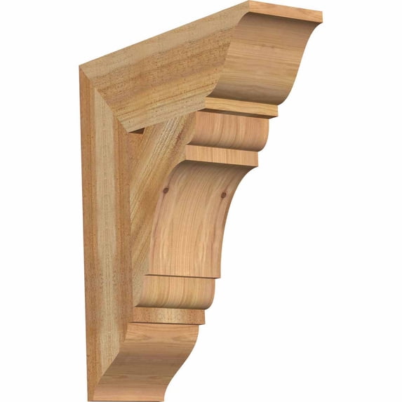 Ekena Millwork 6"W x 20"D x 24"H Olympic Traditional Rough Sawn Bracket, Western Red Cedar