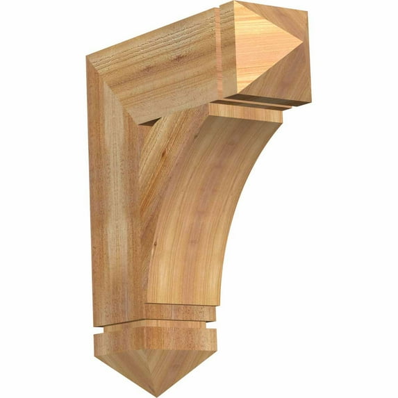 Ekena Millwork 6"W x 20"D x 24"H Thorton Arts & Crafts Rough Sawn Bracket, Western Red Cedar