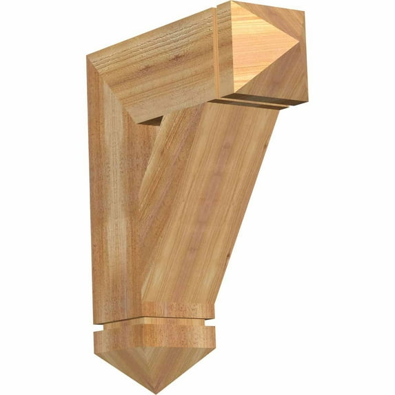 Ekena Millwork 6"W x 20"D x 24"H Traditional Arts & Crafts Rough Sawn Bracket, Western Red Cedar