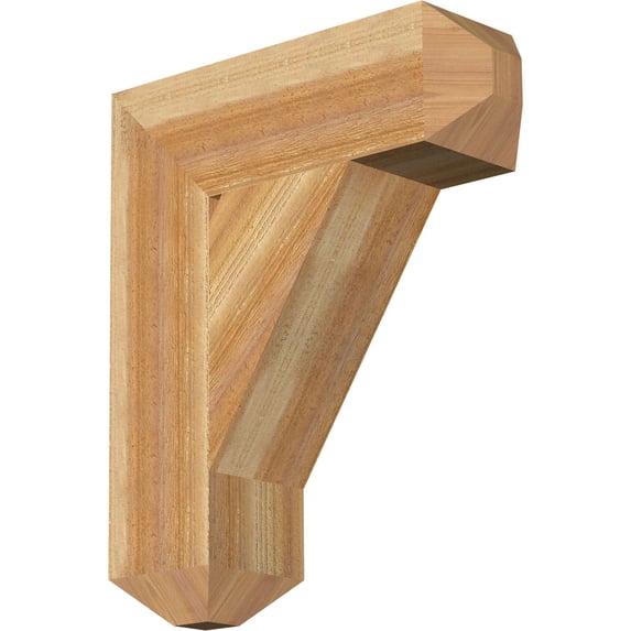 Ekena Millwork 6"W x 20"D x 24"H Traditional Craftsman Rough Sawn Bracket, Western Red Cedar