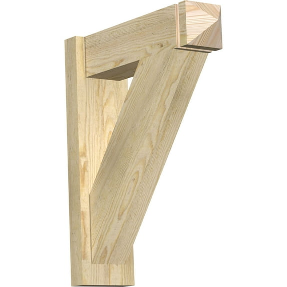 Ekena Millwork 6"W x 20"D x 24"H Traditional Rough Sawn Arts and Crafts Outlooker, Douglas Fir