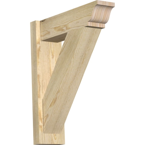 Ekena Millwork 6"W x 20"D x 24"H Traditional Rough Sawn Traditional Outlooker, Douglas Fir