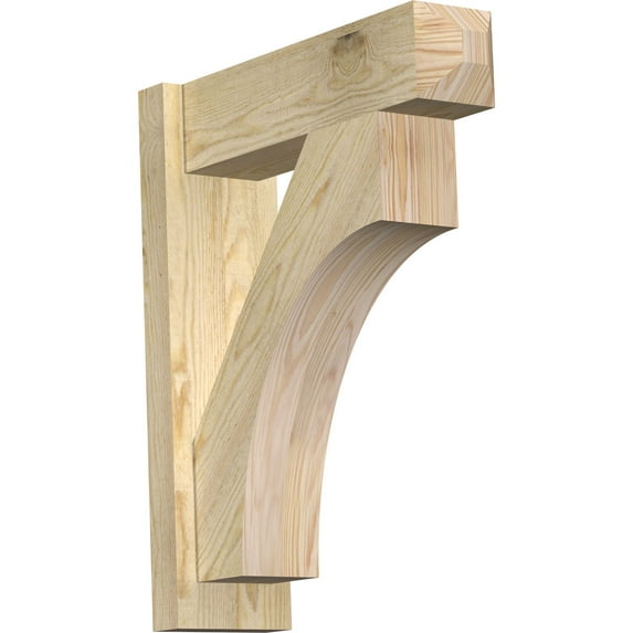 Ekena Millwork 6"W x 20"D x 24"H Westlake Rough Sawn Craftsman Outlooker, Douglas Fir