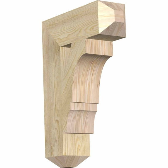 Ekena Millwork 6"W x 20"D x 28"H Balboa Craftsman Rough Sawn Bracket, Douglas Fir
