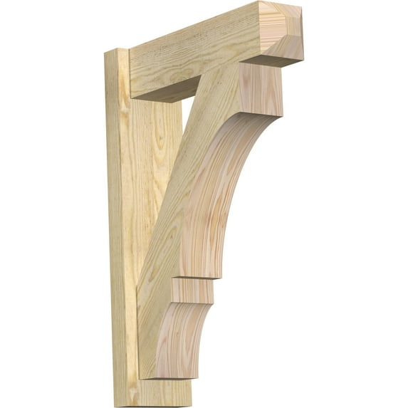 Ekena Millwork 6"W x 20"D x 28"H Balboa Rough Sawn Craftsman Outlooker, Douglas Fir