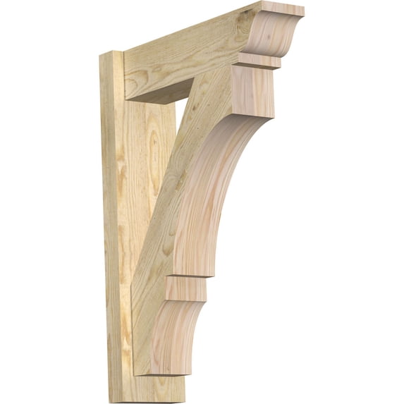Ekena Millwork 6"W x 20"D x 28"H Balboa Rough Sawn Traditional Outlooker, Douglas Fir