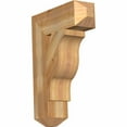 thumbnail image 1 of Ekena Millwork 6"W x 20"D x 28"H Funston Craftsman Rough Sawn Bracket, Western Red Cedar, 1 of 13