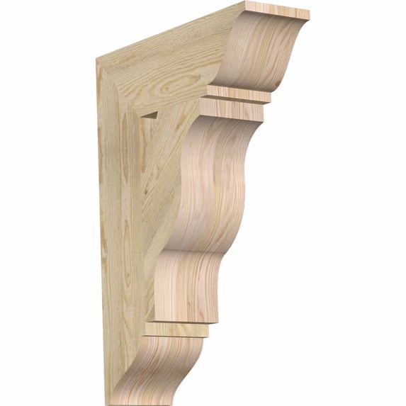 Ekena Millwork 6"W x 20"D x 28"H Funston Traditional Rough Sawn Bracket, Douglas Fir
