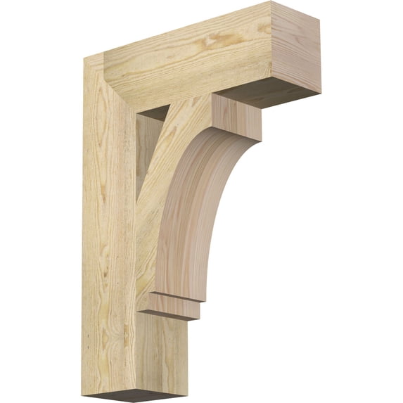 Ekena Millwork 6"W x 20"D x 28"H Imperial Block Rough Sawn Bracket, Douglas Fir