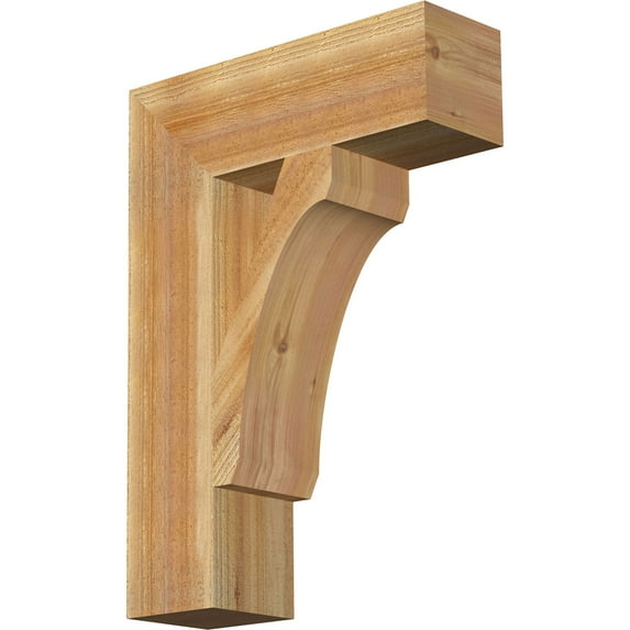 Ekena Millwork 6"W x 20"D x 28"H Legacy Block Rough Sawn Bracket, Western Red Cedar