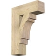 thumbnail image 1 of Ekena Millwork 6"W x 20"D x 28"H Merced Block Rough Sawn Bracket, Douglas Fir, 1 of 25