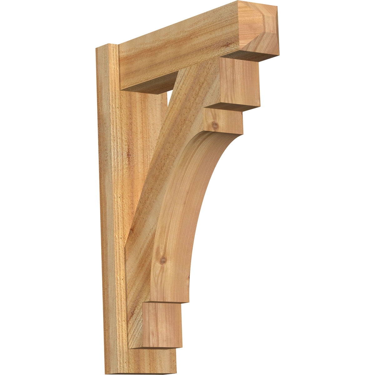 Ekena Millwork 6"W x 20"D x 28"H Merced Rough Sawn Craftsman Outlooker ...