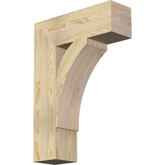 Ekena Millwork 6"W x 20"D x 28"H Thorton Block Rough Sawn Bracket, Douglas Fir