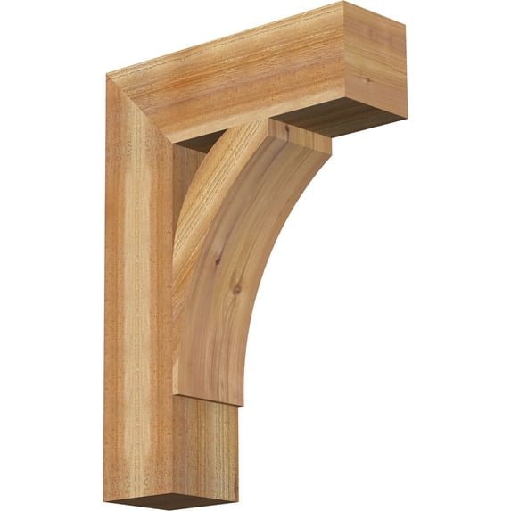 Ekena Millwork 6"W x 20"D x 28"H Thorton Block Rough Sawn Bracket, Western Red Cedar
