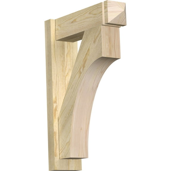 Ekena Millwork 6"W x 20"D x 28"H Westlake Rough Sawn Arts and Crafts Outlooker, Douglas Fir